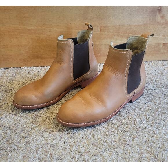 Adelante Shoe Co Leather Chelsea Boot sz 11.5 B The Mendoza in desert light tan - Picture 1 of 9